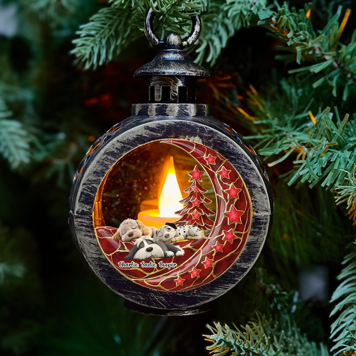 Custom Christmas Gifts for Loved Ones, Family Keepsake • Beside Pearl Of You - Personalized 3D Effect Christmas Lantern