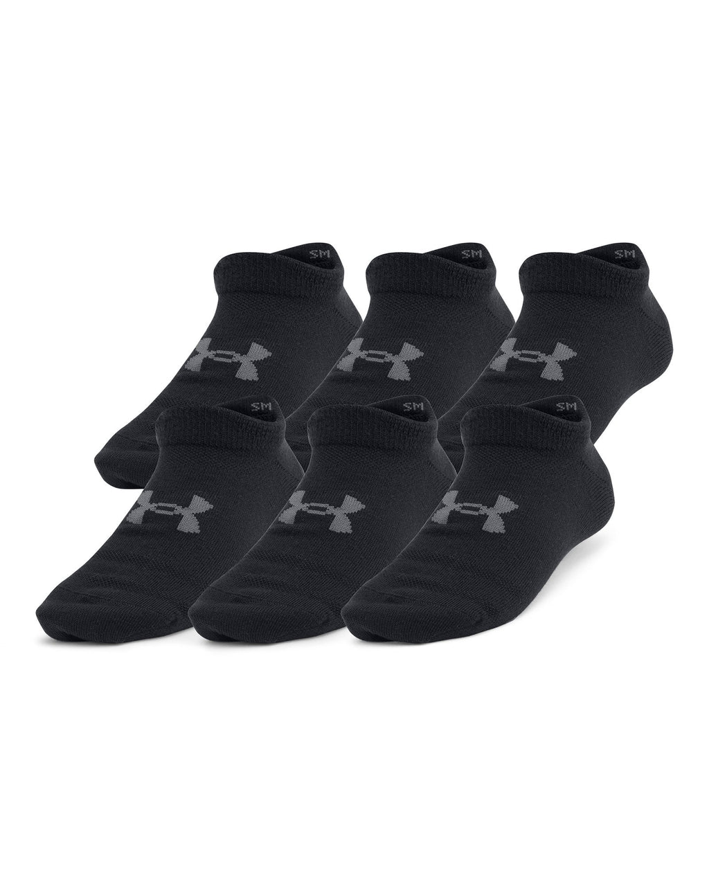 UA Essential Kids' 6-Pack No-Show Socks - Black