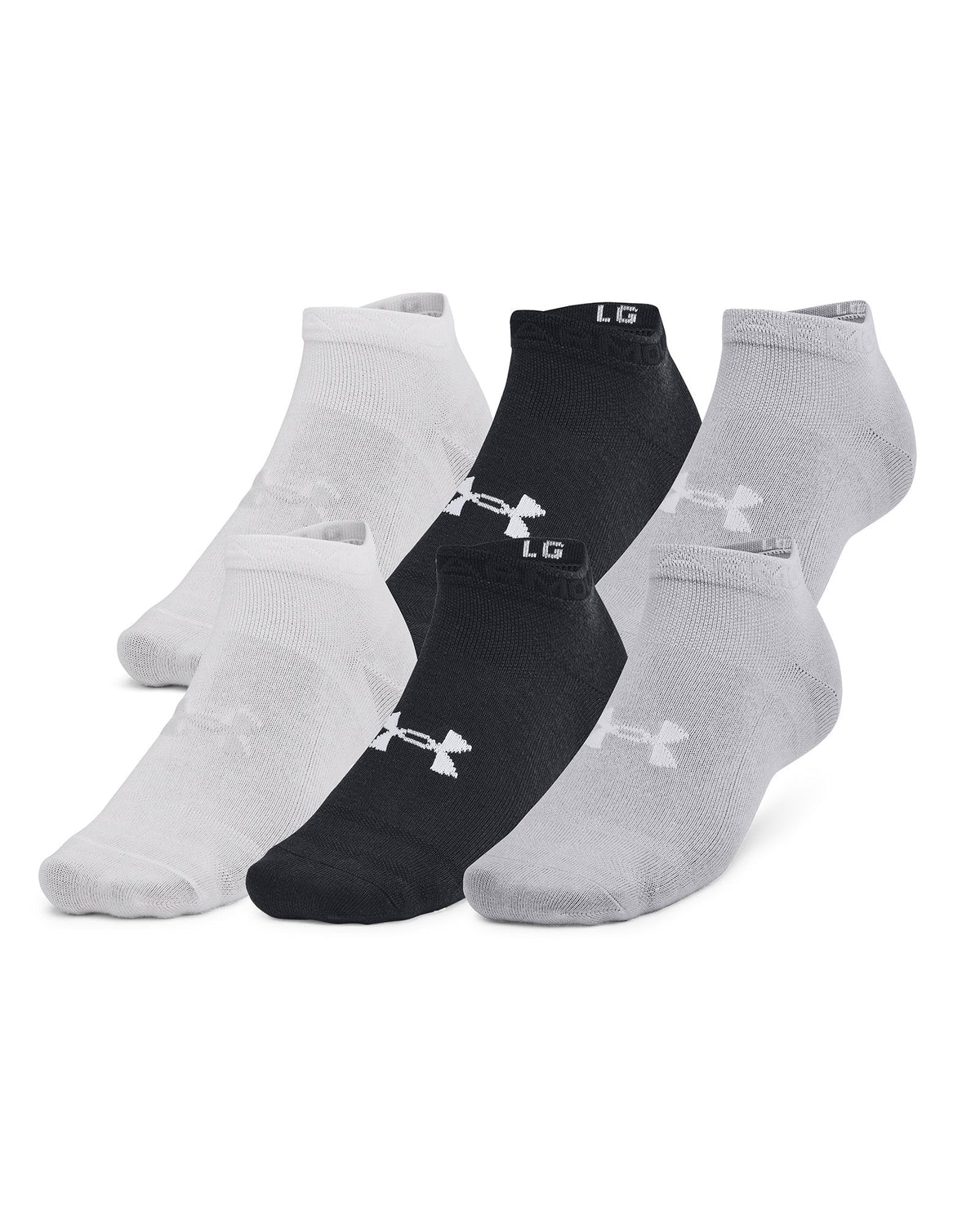 UA Essential Unisex 6-Pack Low Cut Socks - Black
