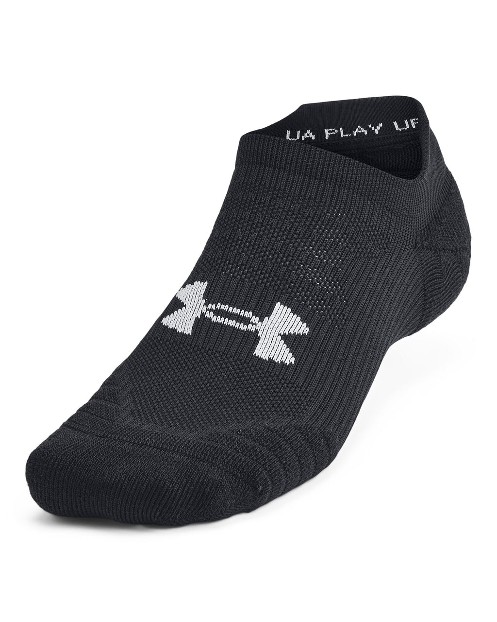 UA Play Up Women's 3-Pack No Show Tab Socks - Black