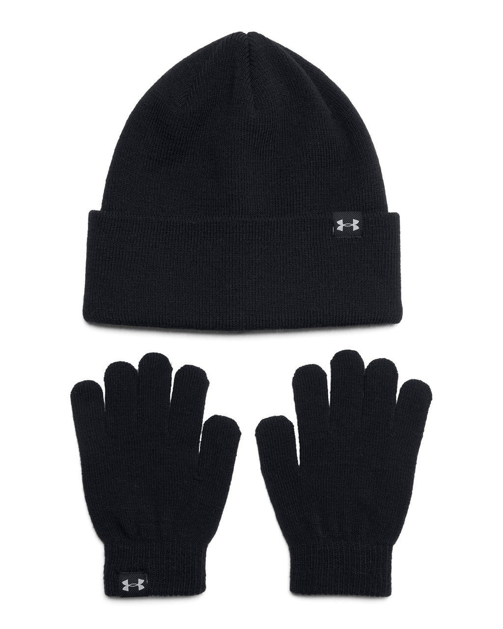 UA Beanie & Gloves Girls' Set - Black