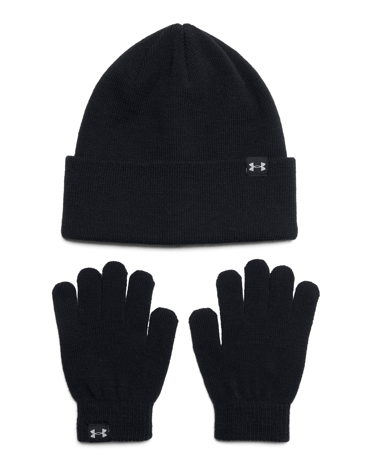 UA Beanie & Gloves Girls' Set - Black