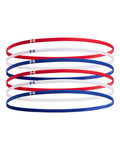 UA Mini Elastic Women's 6-Pack Headbands - Red