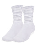 UA Sportstyle Cotton Scrunch Unisex 2-Pack Crew Socks - White