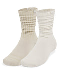 UA Sportstyle Cotton Scrunch Unisex 2-Pack Crew Socks - Brown