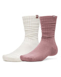 UA Sportstyle Cotton Scrunch Unisex 2-Pack Crew Socks - Brown