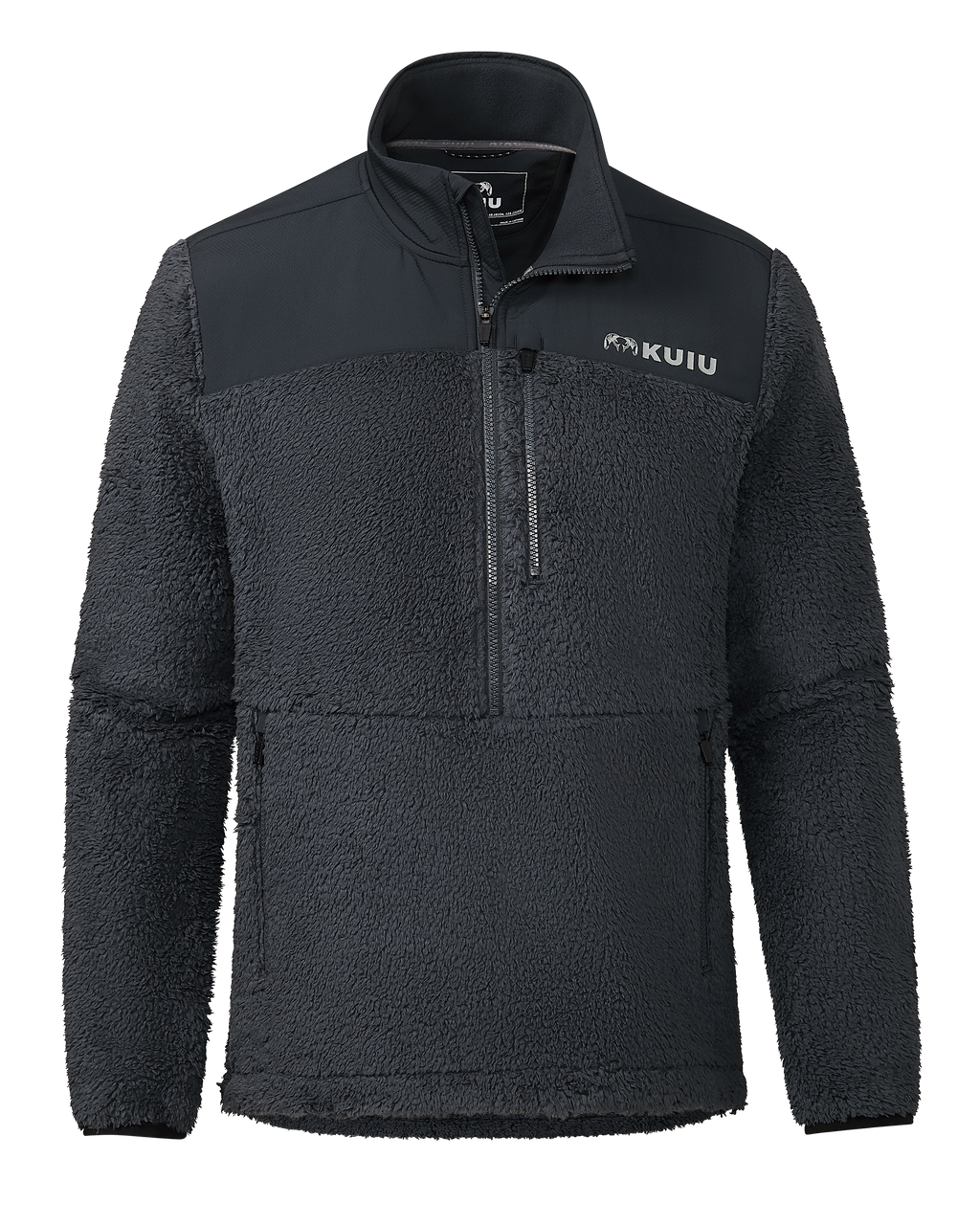 Sherpa Fleece Zip Pullover | Nightfall