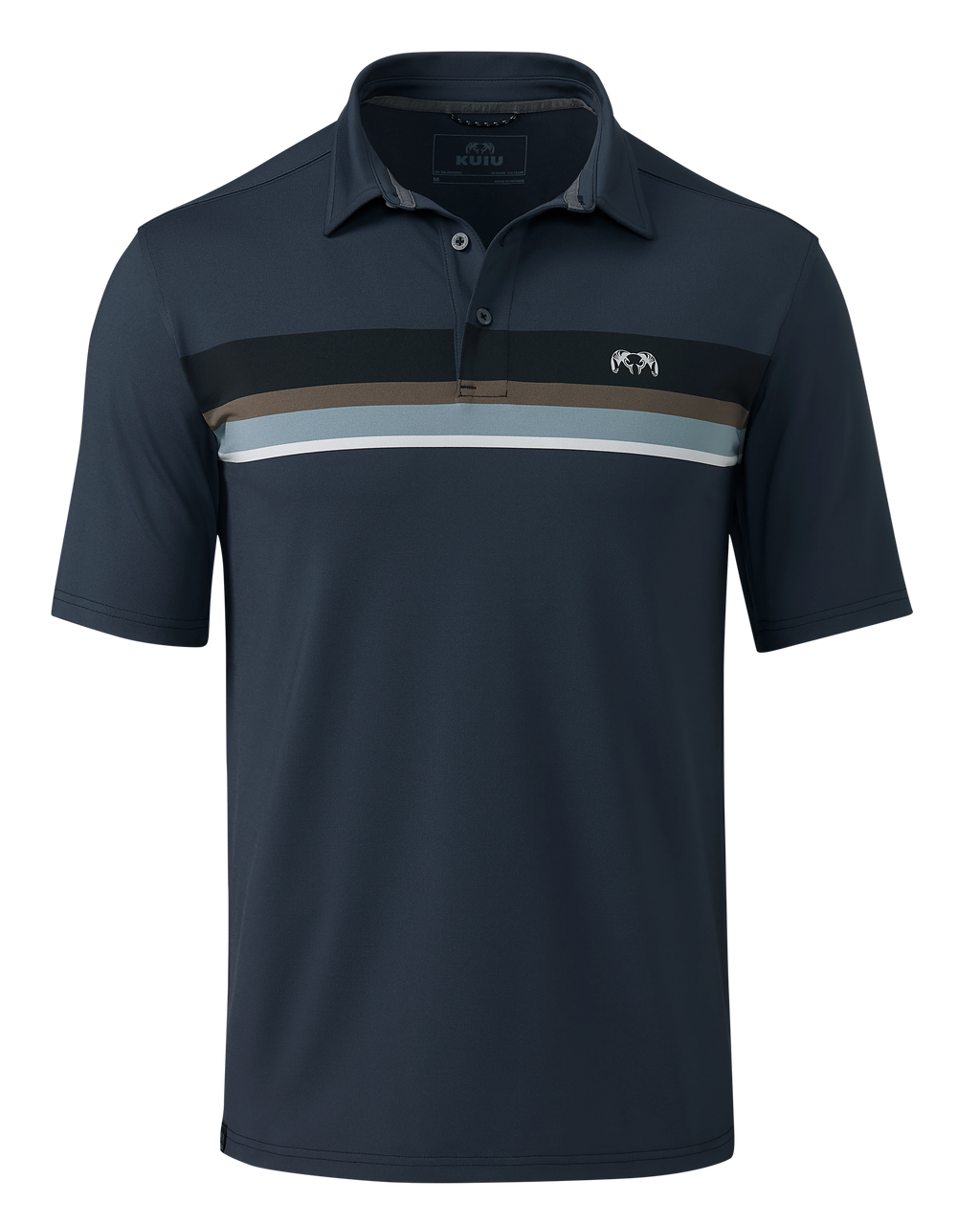 KUIU Performance Polo Stripe | Steel Blue Chest Stripe