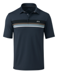 KUIU Performance Polo Stripe | Steel Blue Chest Stripe