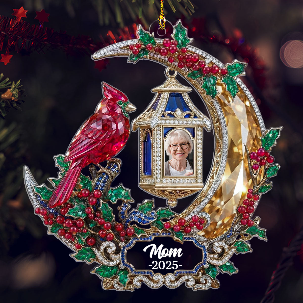 Custom Photo Memorial Christmas Ornament, Sympathy Keepsake • In Loving Memory Christmas 2025 - Personalized Acrylic Ornament