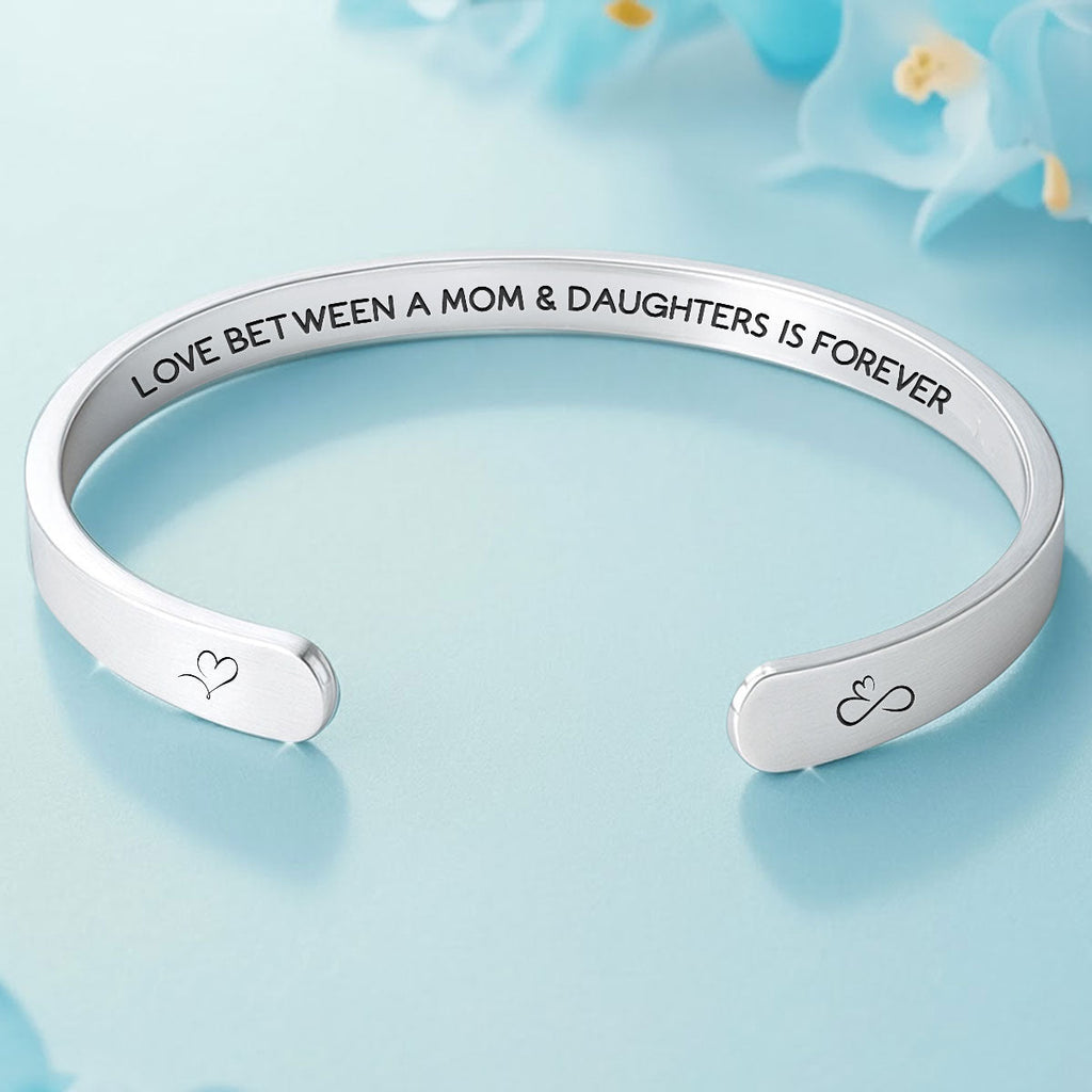 Love Between A Mother And Daughter - Personalized Bracelet Cuff