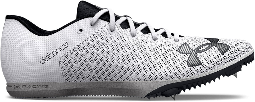 UA Kick Distance 4 Unisex Track Spikes - White