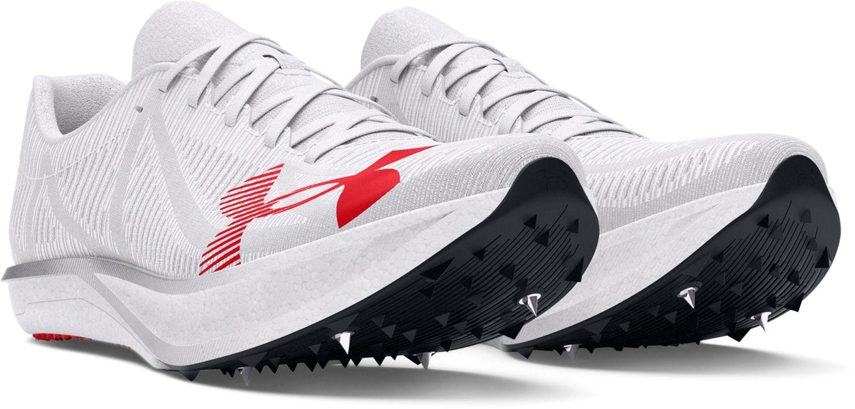 UA Shakedown Elite 3 Unisex Long Distance Track Spikes - White
