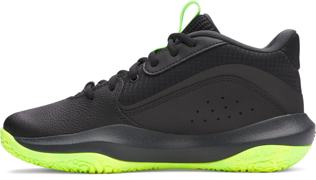 UA Lockdown 7 Grade School Basketball Shoes - Black