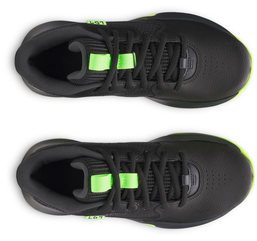 UA Lockdown 7 Grade School Basketball Shoes - Black