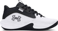 UA Lockdown 7 Grade School Basketball Shoes - White