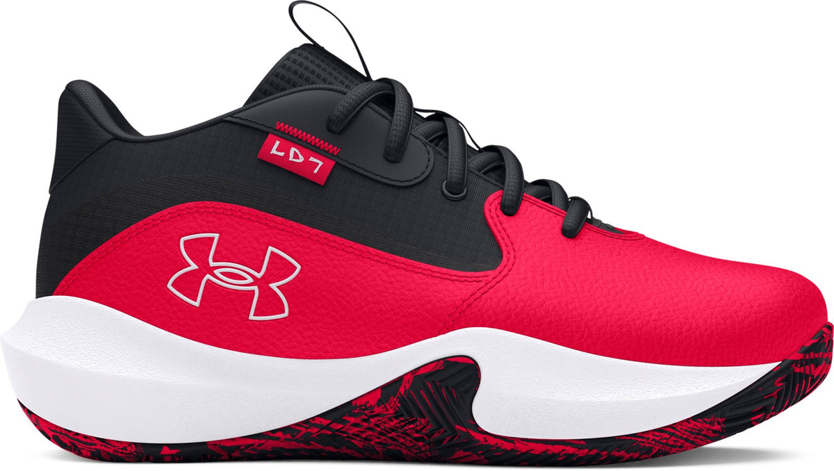 UA Lockdown 7 Pre-School Basketball Shoes - Red