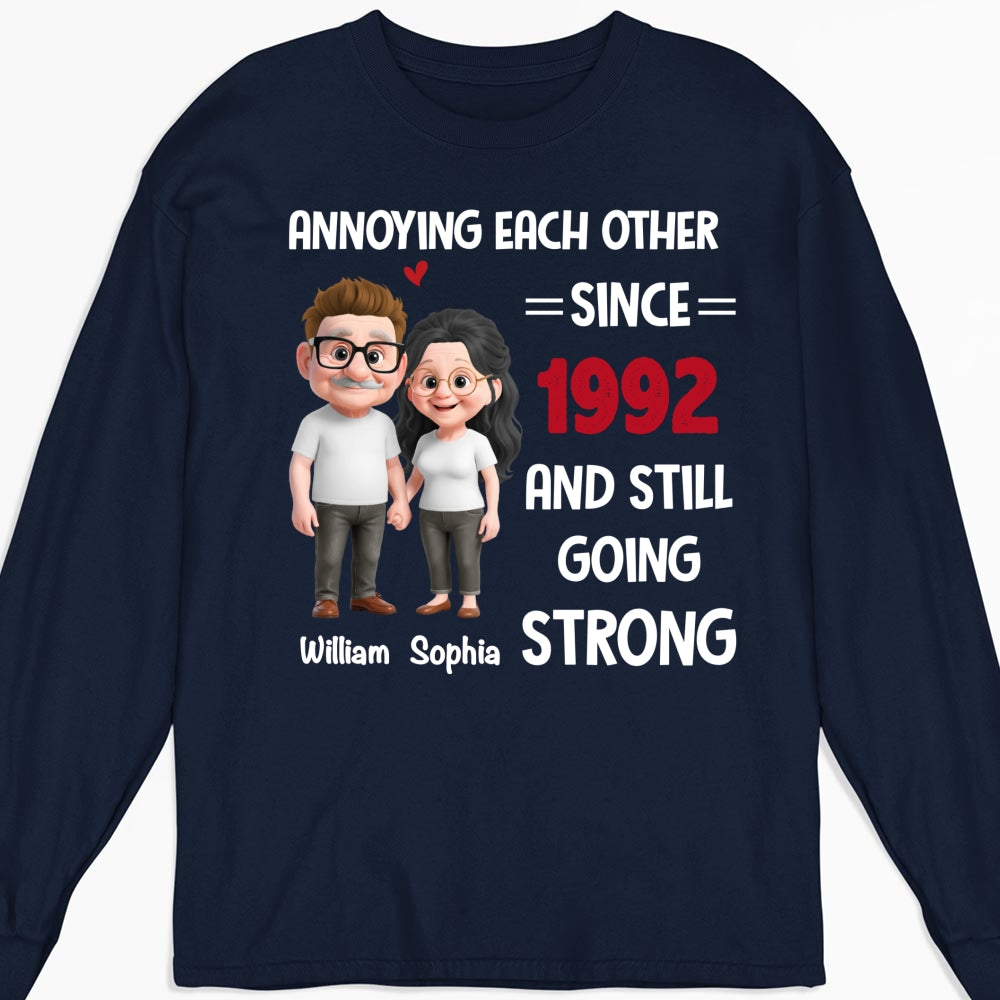 Custom Christmas Anniversary Keepsake Gifts For Husband • Still Bugging Each Other - Personalized Shirt