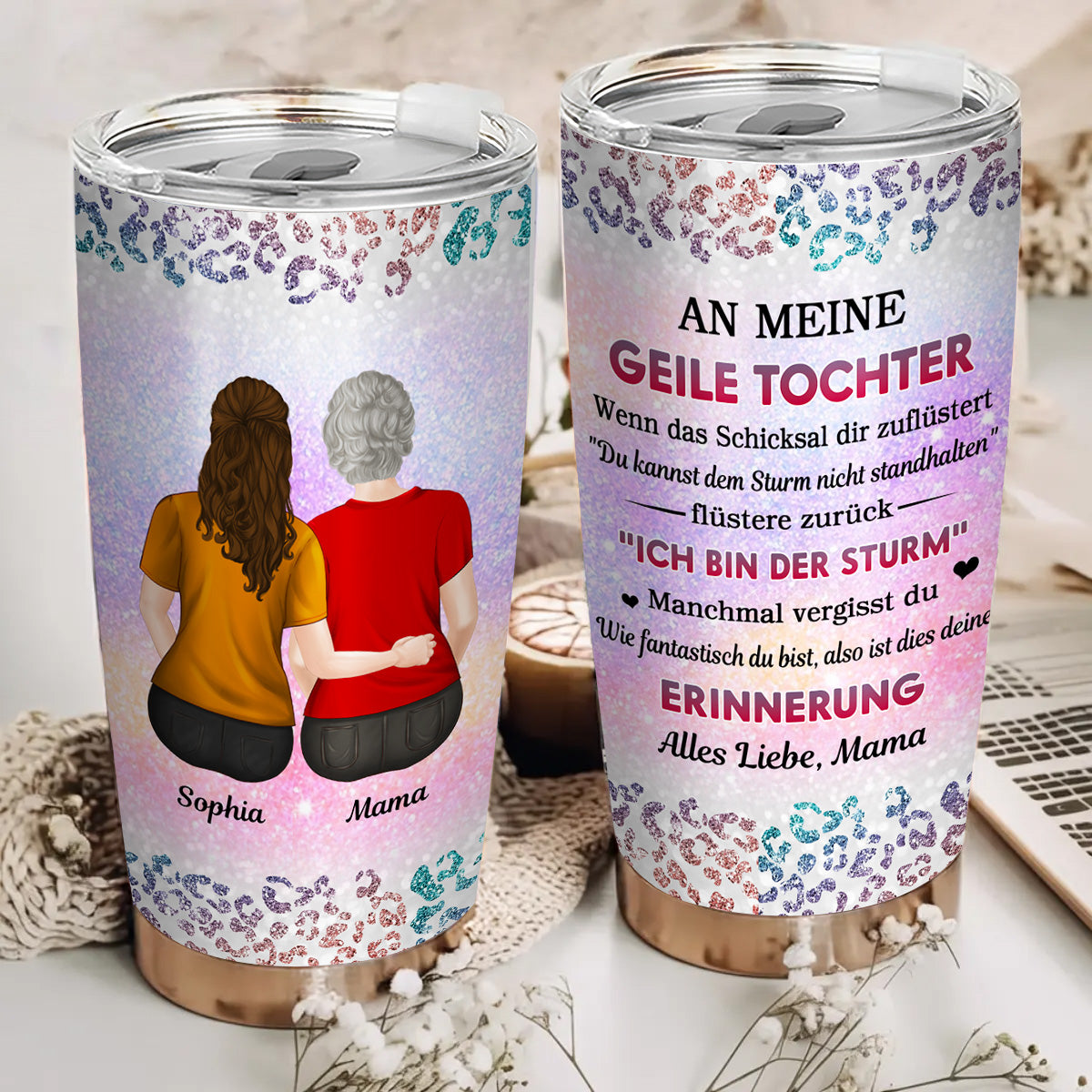 Custom Christmas Birthday Gifts For Granddaughter, Daughter • Von Mama an Geile Tochter - Personalisierter Becher
