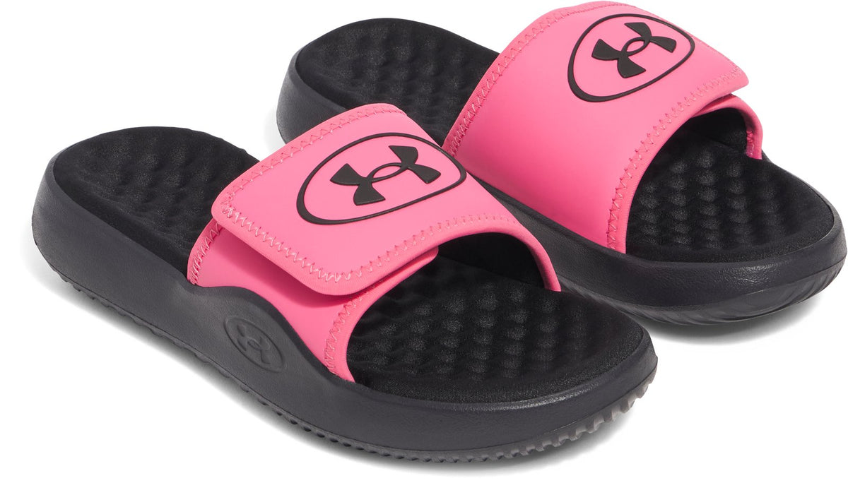 UA Ignite Pro 8 Girls' Slides - Black