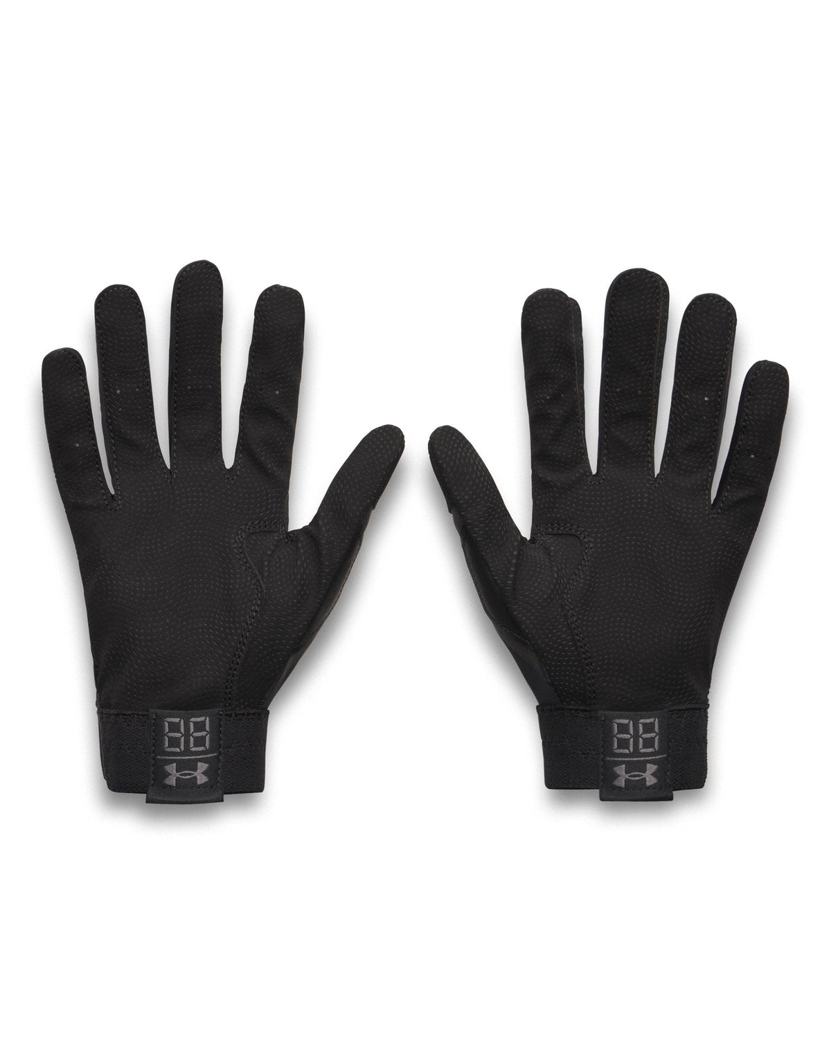 UA Clean Up Boys' Batting Gloves - Black