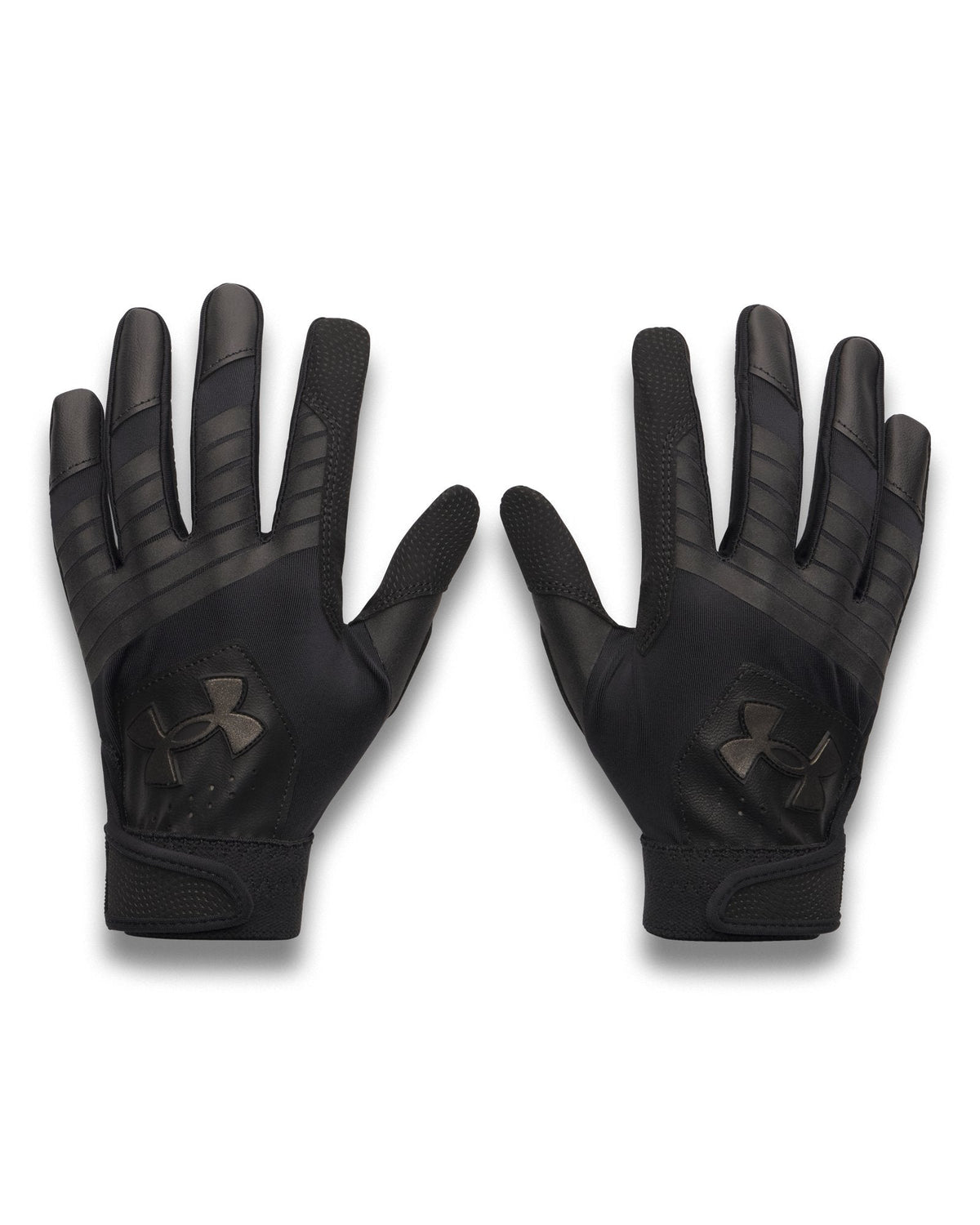 UA Clean Up Boys' Batting Gloves - Black