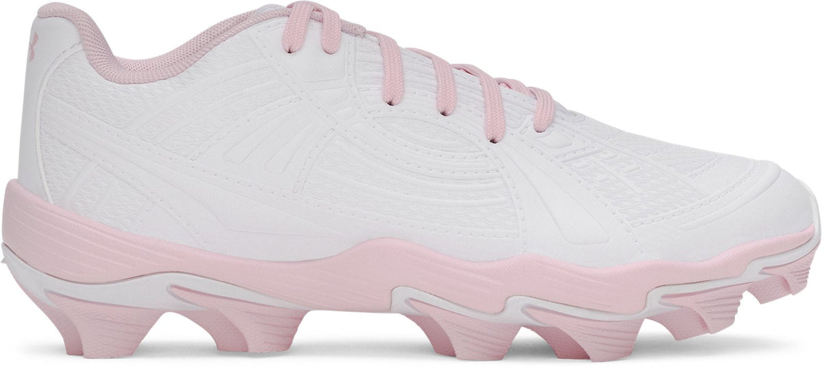 UA Glyde Sola RM Jr. Girls' Softball Cleats - White