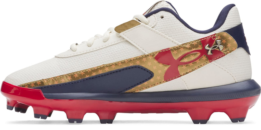 UA Harper 10 TPU Jr. LE USA Boys' Baseball Cleats - Brown