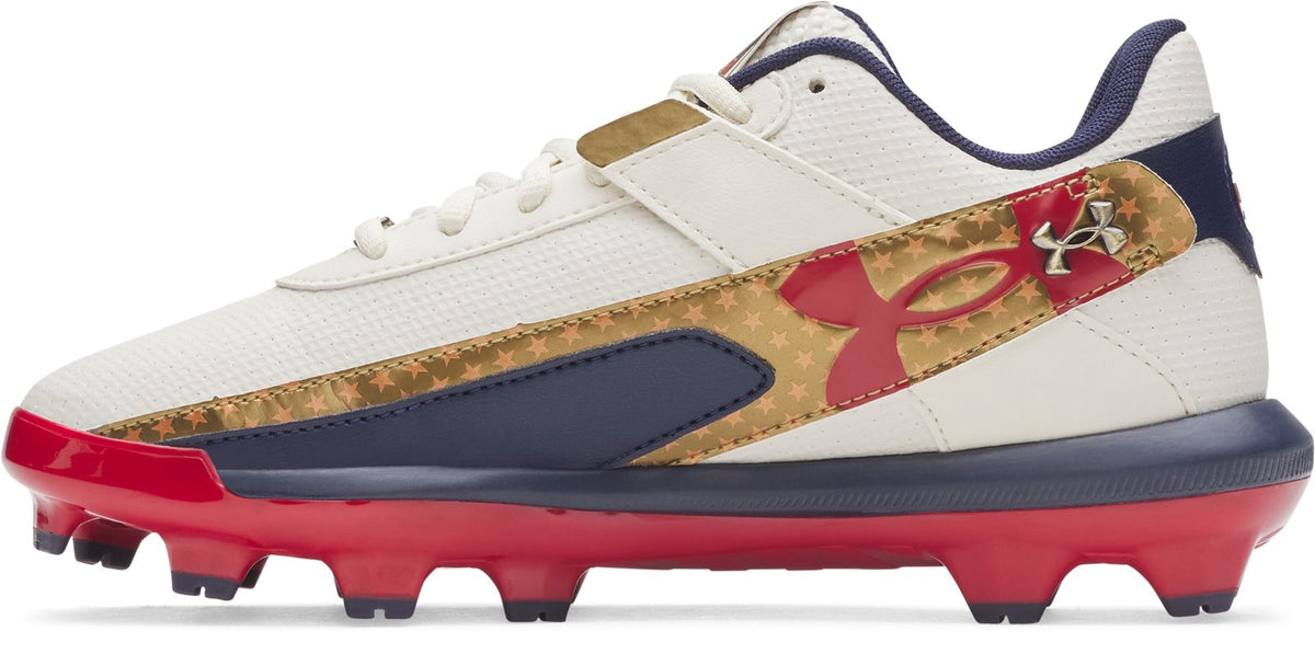 UA Harper 10 TPU Jr. LE USA Boys' Baseball Cleats - Brown