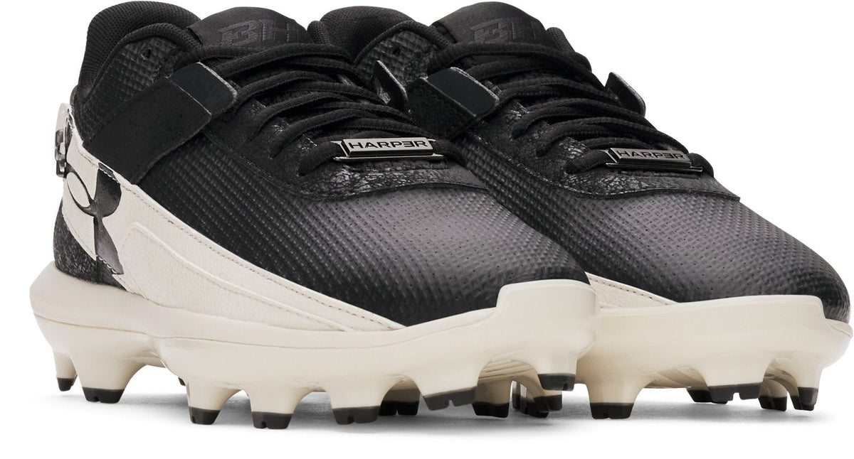 UA Harper 10 TPU Jr. Boys' Baseball Cleats - White