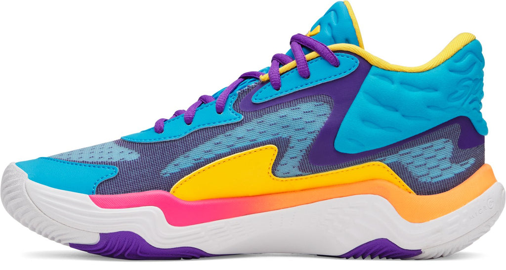 UA Spawn 7 Mid Unisex Basketball Shoes - Blue