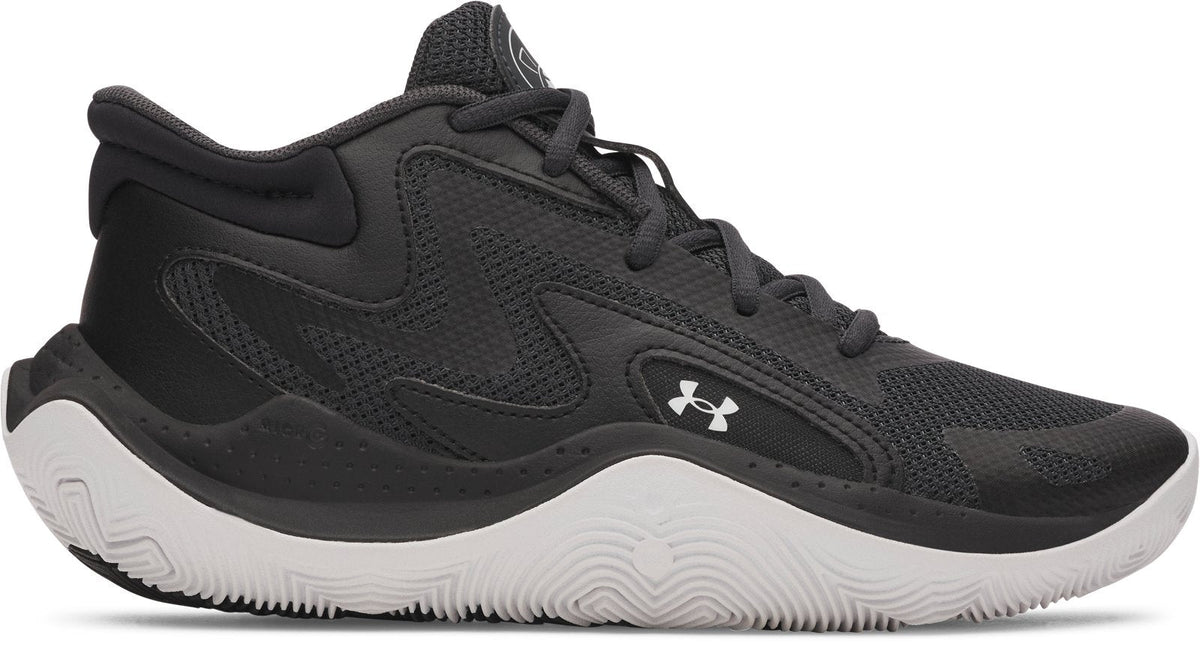 UA Jet '25 Grade School Basketball Shoes - Gray