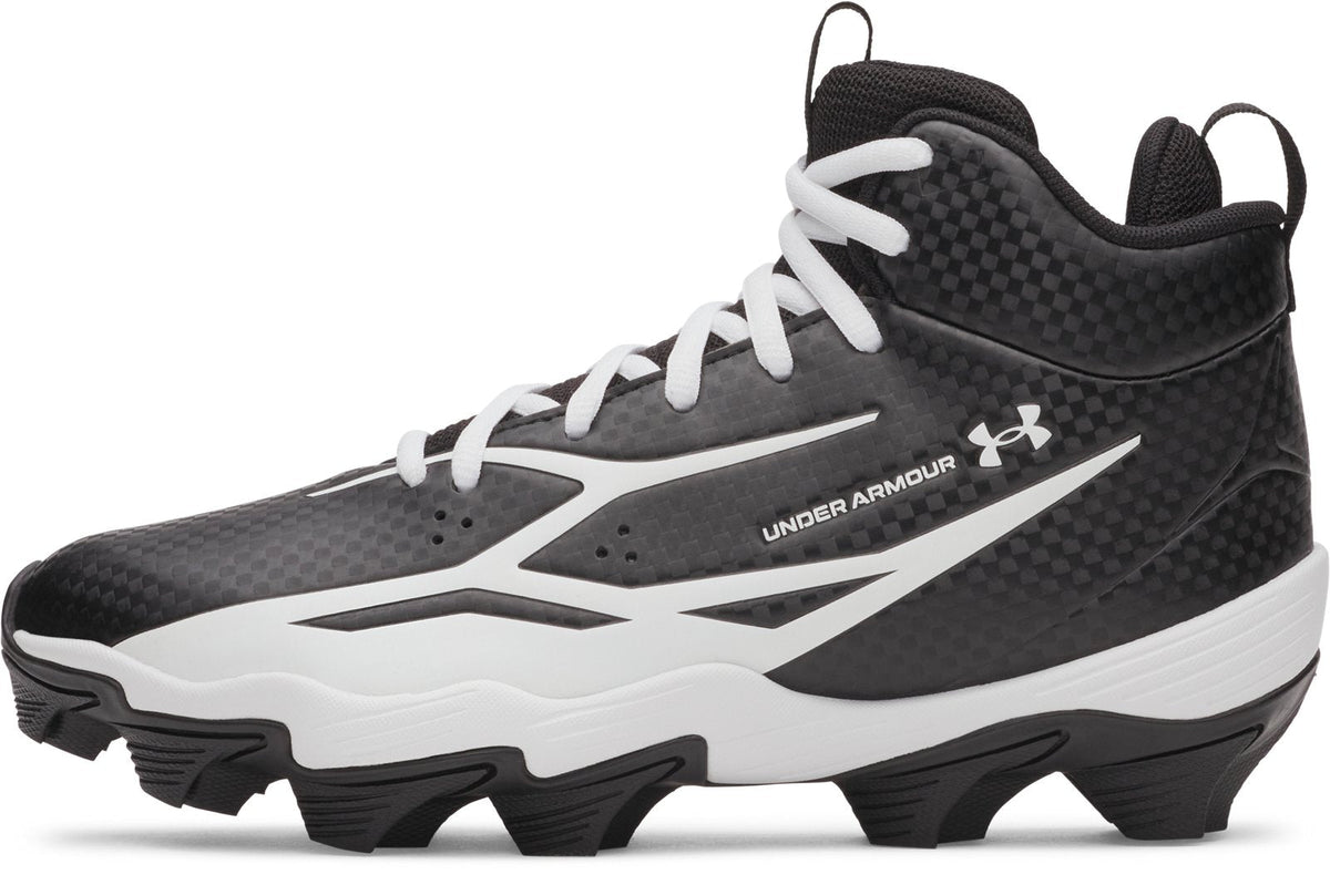 UA Spotlight Hammer Jr. Kids' Football Cleats - Black
