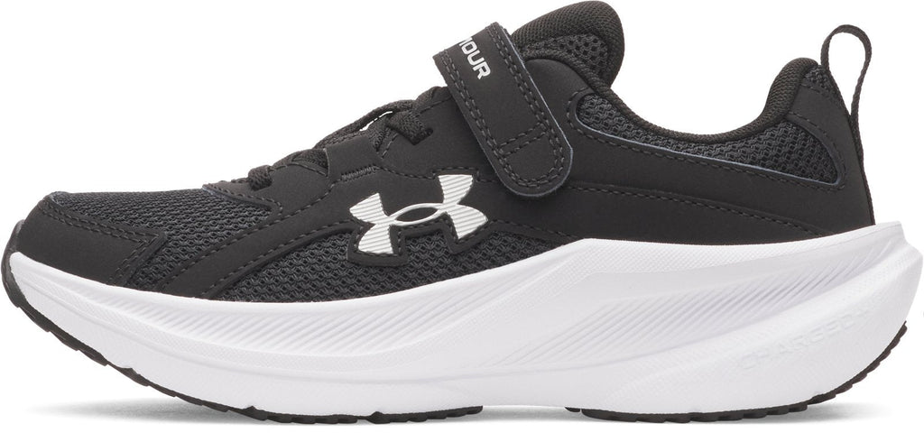 UA Charged+ Assert 11 Girls' Pre-School Running Shoes - Black