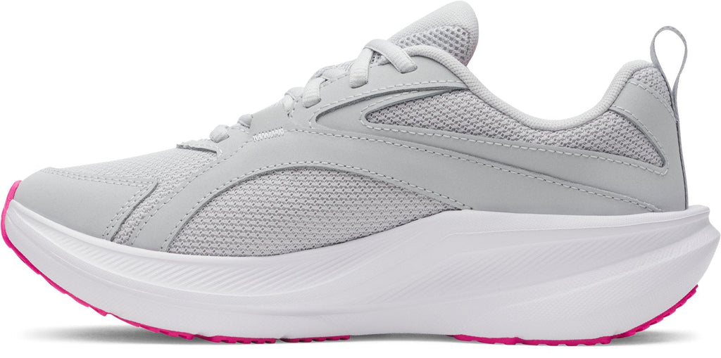 UA Charged+ Assert 11 Wide Girls' Grade School Running Shoes - Gray