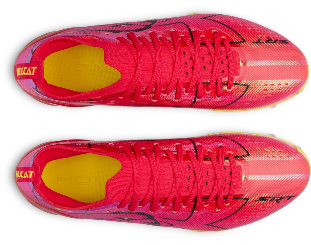 UA x Dodge Blur Pro Football Cleats - Red