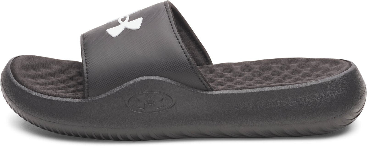 UA Ignite Pro 8 Fixed Strap Boys' Slides - Black
