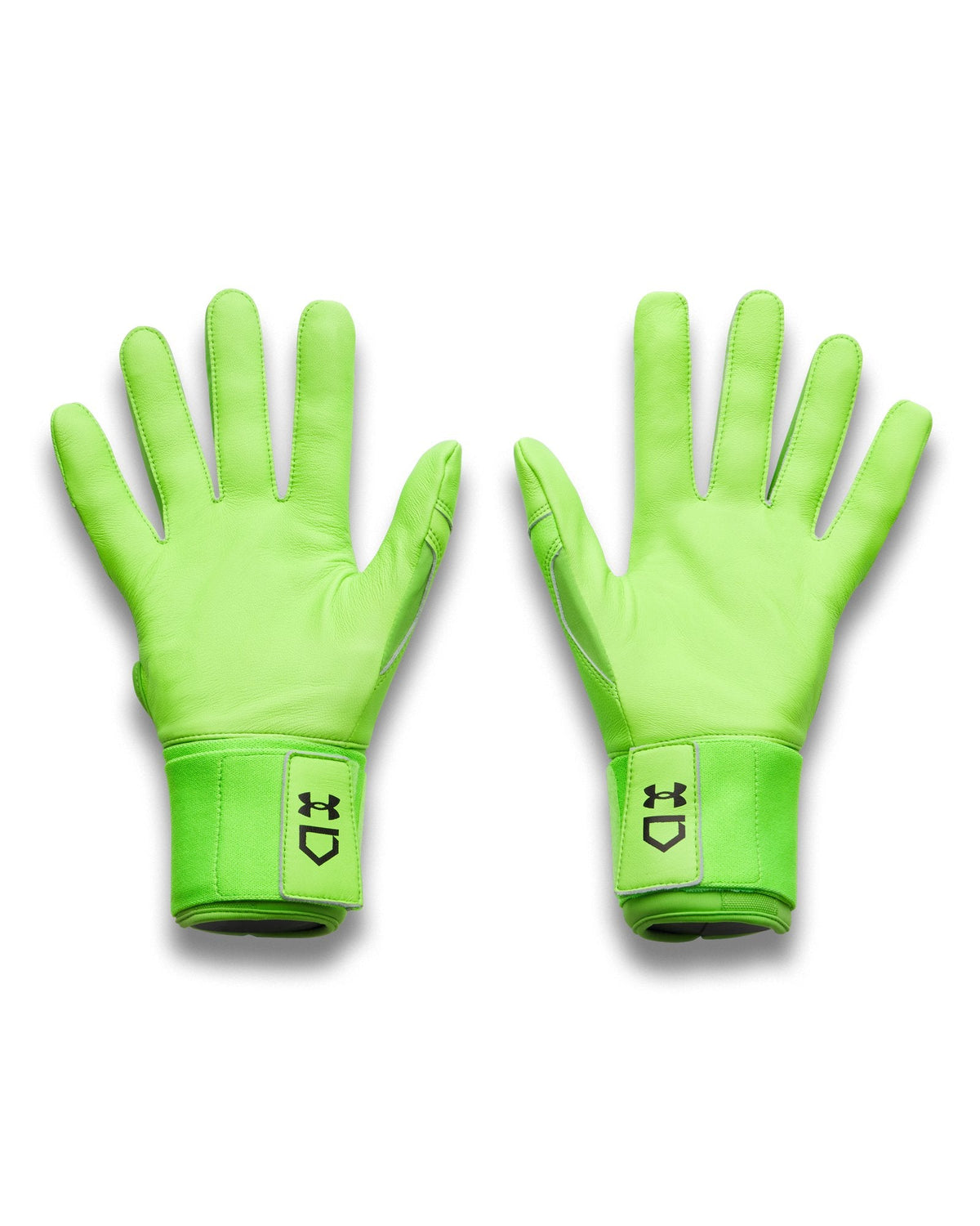 UA Yard 10 Long Cuff Men's Batting Gloves - Green