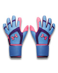 UA Yard 10 Long Cuff Men's Batting Gloves - Blue