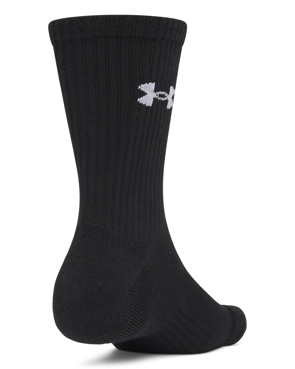 UA Performance Cotton Unisex 6-Pack Crew Socks - Black