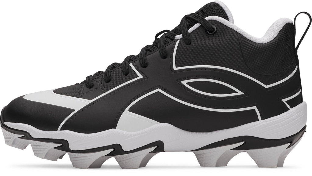 UA Leadoff Icon Mid RM Jr. Boys' Baseball Cleats - Black