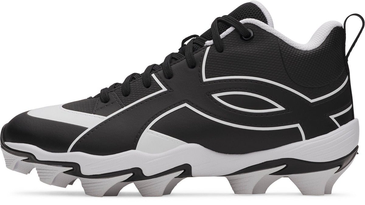 UA Leadoff Icon Mid RM Jr. Boys' Baseball Cleats - Black