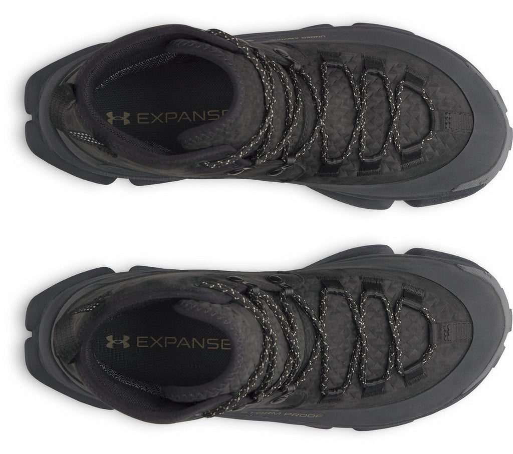 UA Charged Expanse Mid Leather Waterproof Men's Hiking Boots - Black