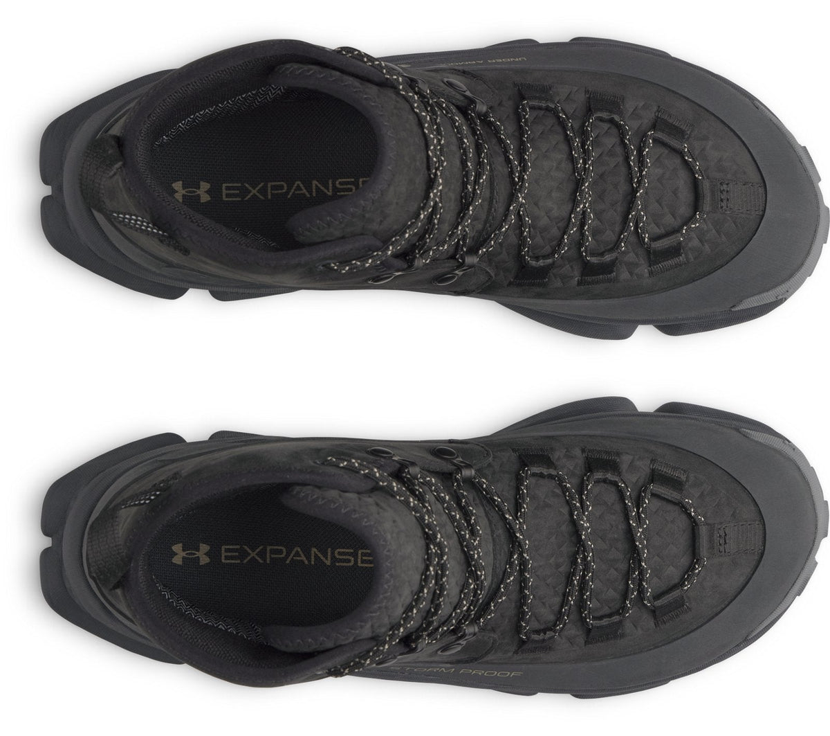UA Charged Expanse Mid Leather Waterproof Men's Hiking Boots - Black