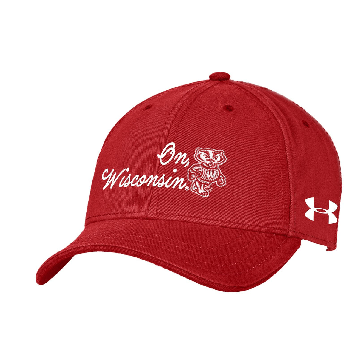 UA Washed Cotton Collegiate Kids' Cap - Red