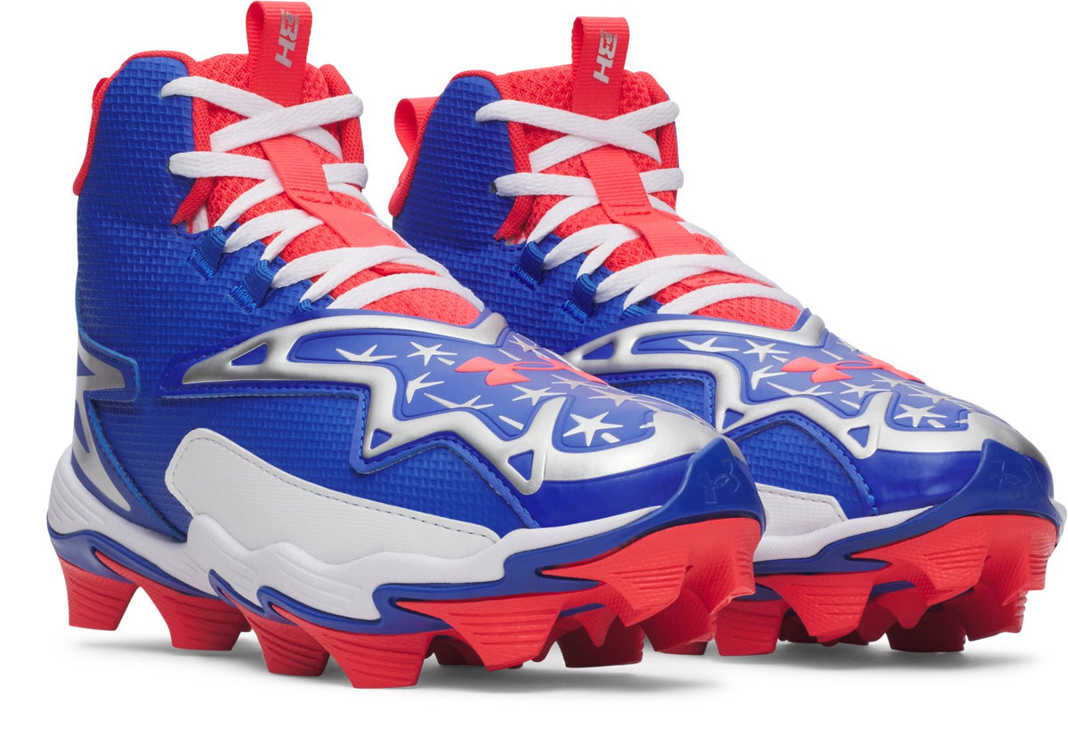 UA Harper 11 RM Jr. USA Boys' Baseball Cleats - White