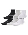 UA Essential Unisex 6-Pack Quarter Socks - White