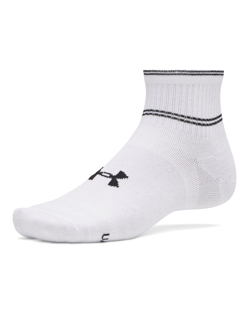 UA Essential Unisex 6-Pack Quarter Socks - White