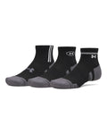 UA Performance Tech Unisex 3-Pack Quarter Socks - Black