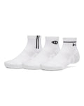 UA Performance Tech Unisex 3-Pack Quarter Socks - White